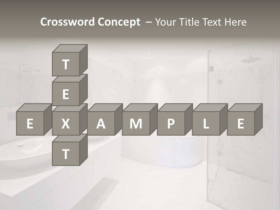 Room Flat Furniture PowerPoint Template