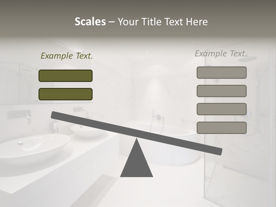 Room Flat Furniture PowerPoint Template