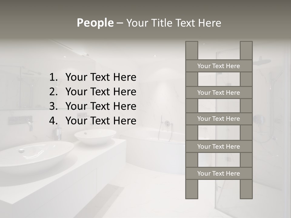 Room Flat Furniture PowerPoint Template