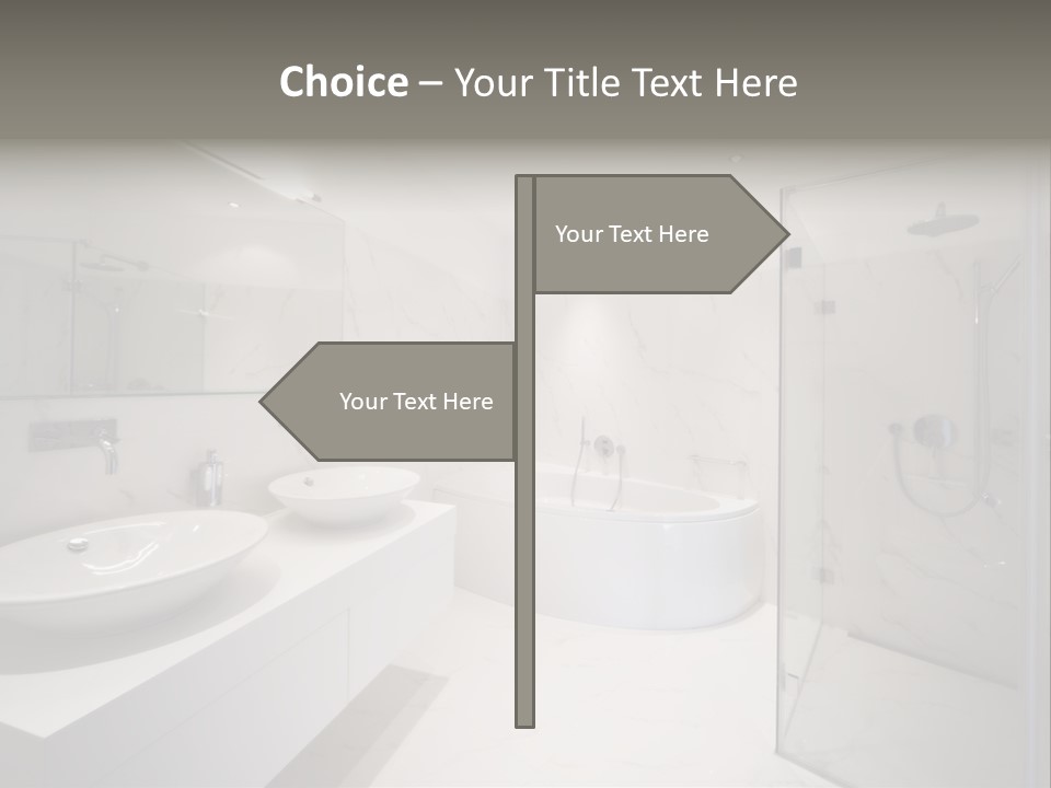 Room Flat Furniture PowerPoint Template