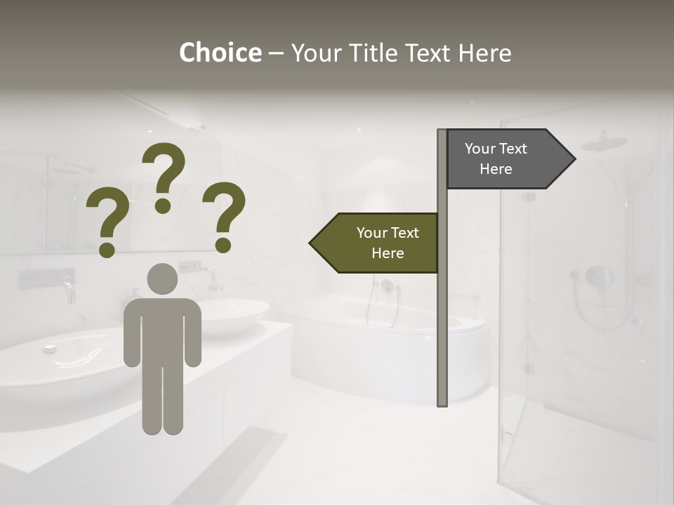 Room Flat Furniture PowerPoint Template