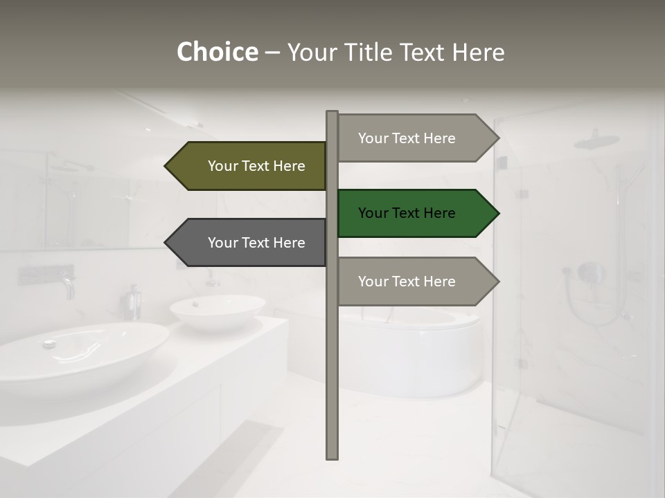 Room Flat Furniture PowerPoint Template