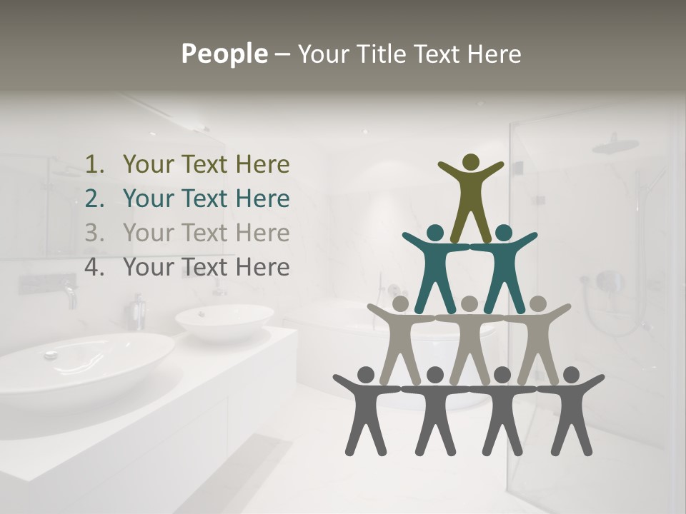 Room Flat Furniture PowerPoint Template