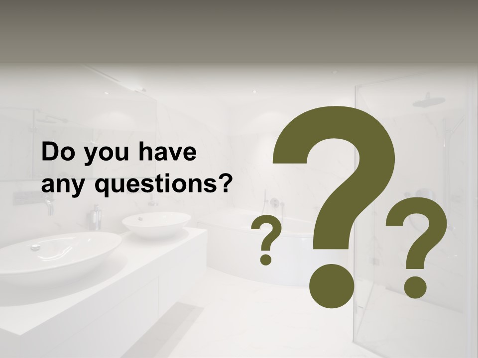 Room Flat Furniture PowerPoint Template