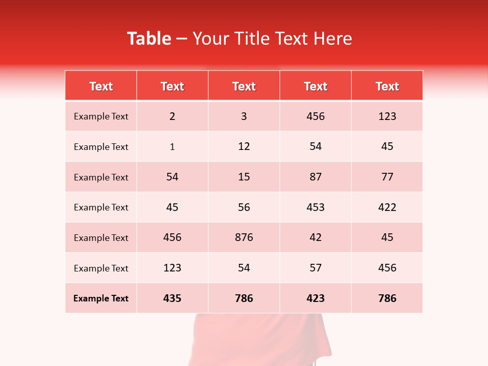 A Woman In A Red Shirt Is Holding Out Her Hands PowerPoint Template