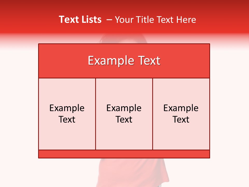 A Woman In A Red Shirt Is Holding Out Her Hands PowerPoint Template