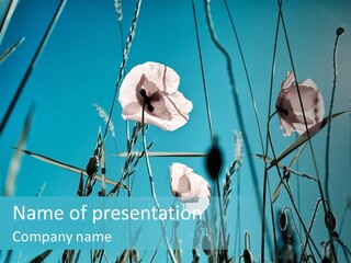 Green Background Botanical PowerPoint Template