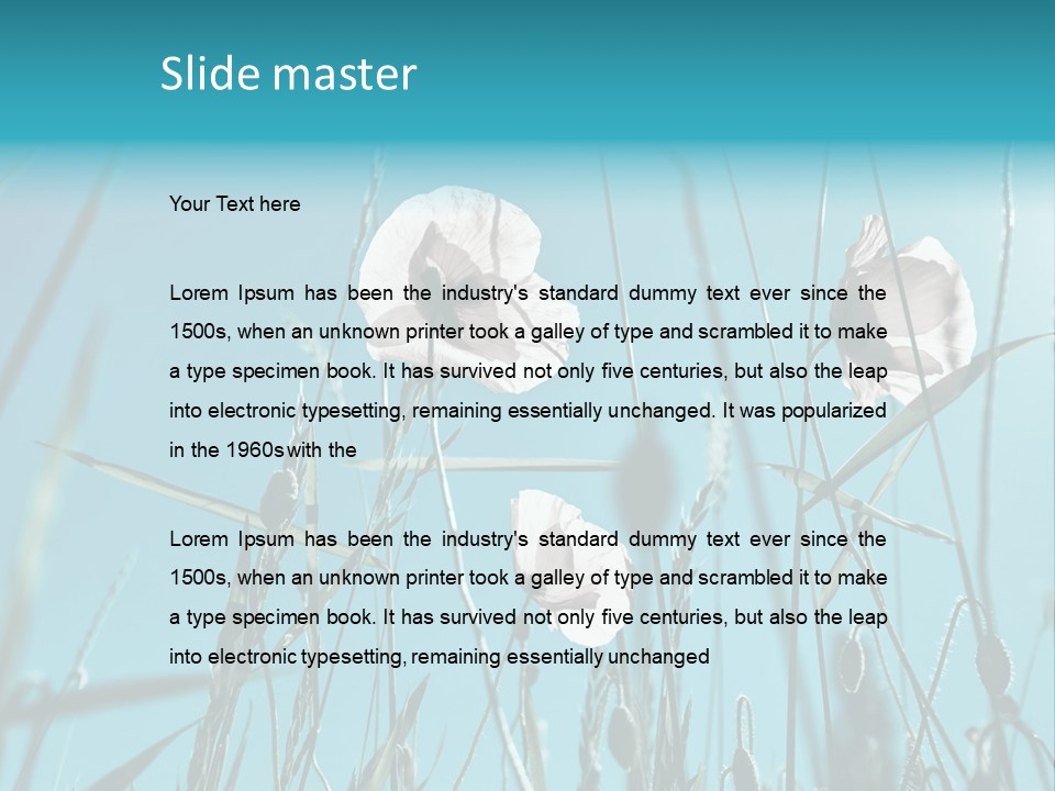 Green Background Botanical PowerPoint Template