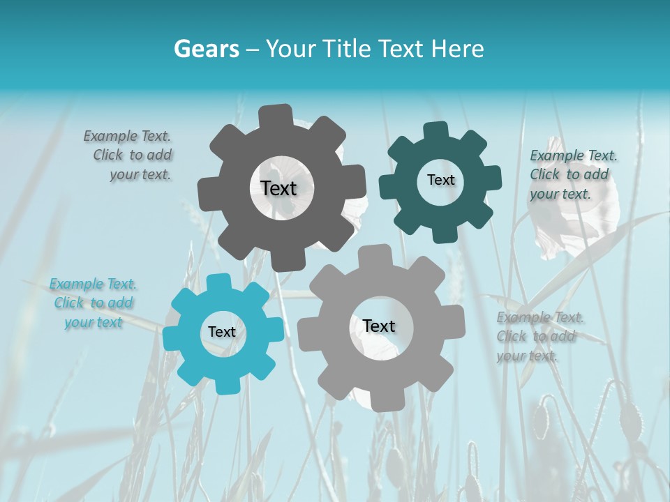 Green Background Botanical PowerPoint Template