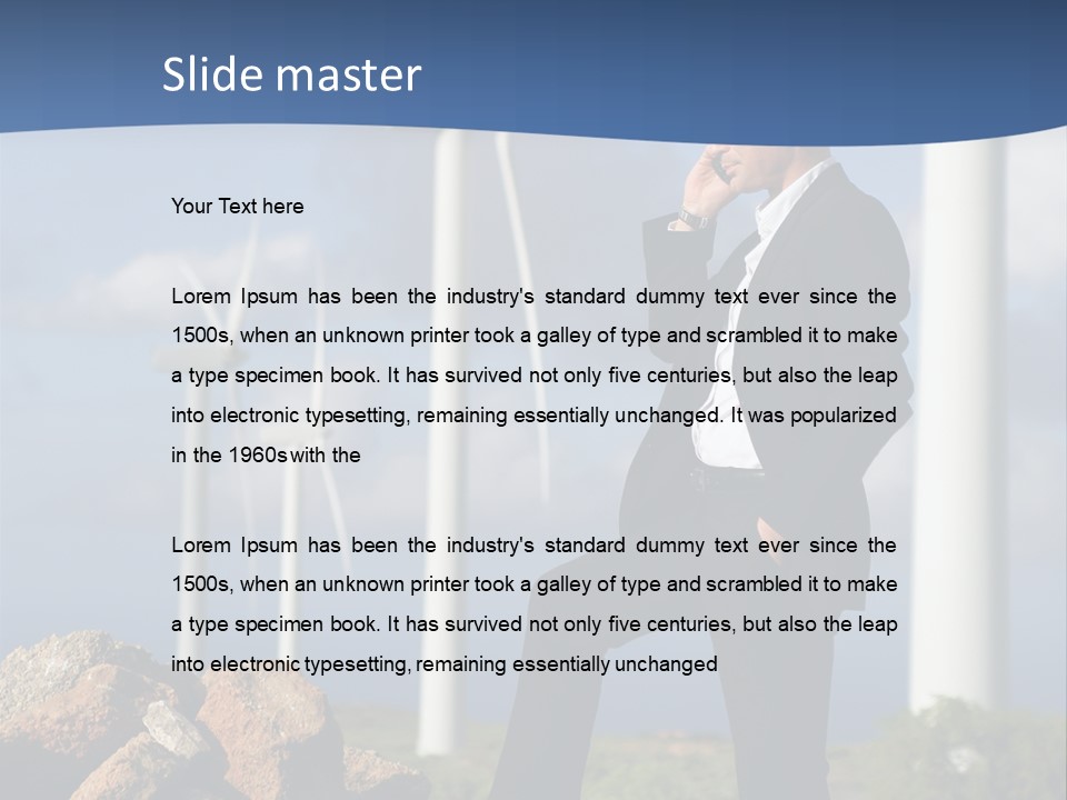 Telephone Propeller Outdoors PowerPoint Template