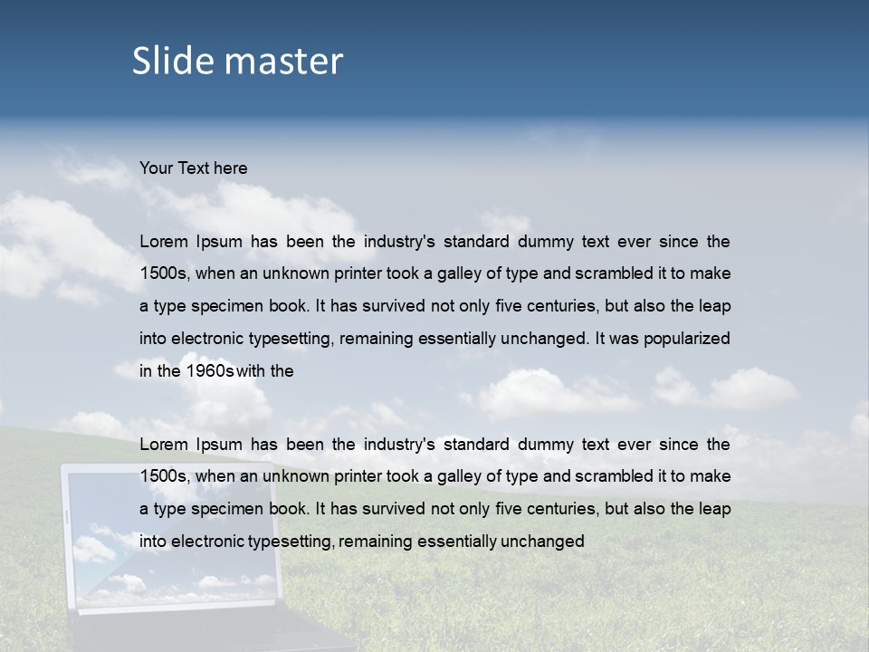 Freedom Blue Mobility PowerPoint Template