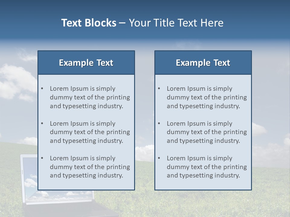Freedom Blue Mobility PowerPoint Template