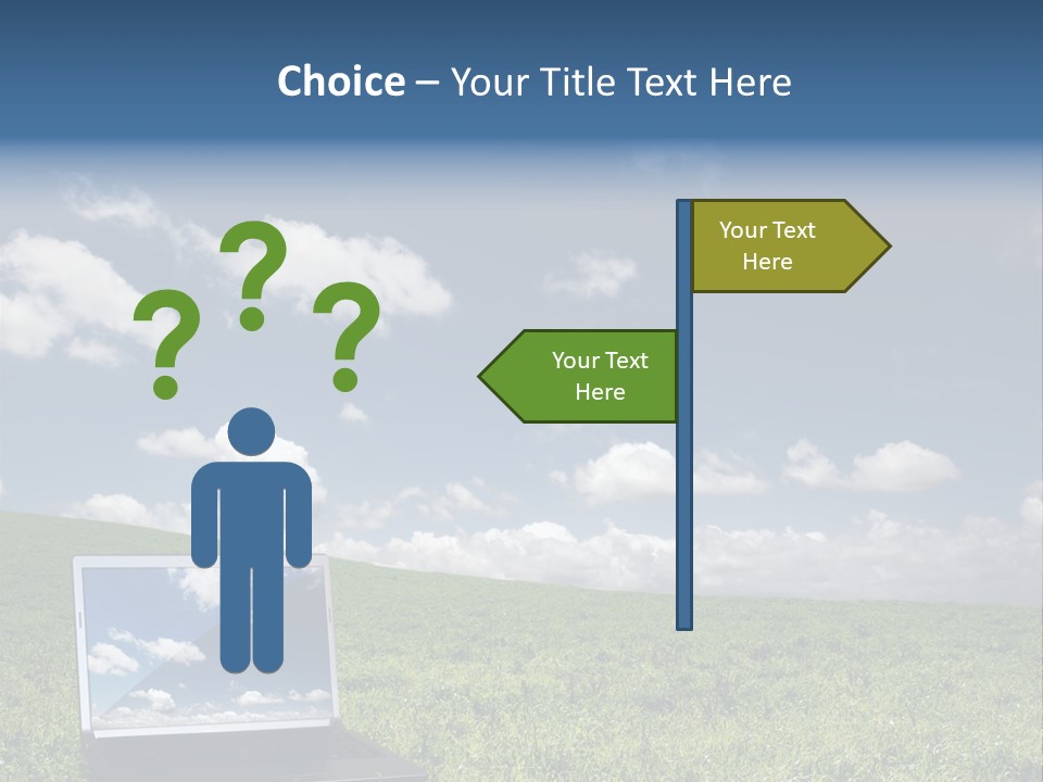 Freedom Blue Mobility PowerPoint Template