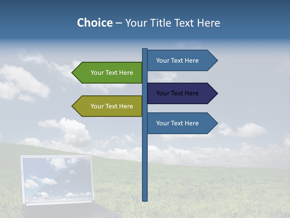 Freedom Blue Mobility PowerPoint Template