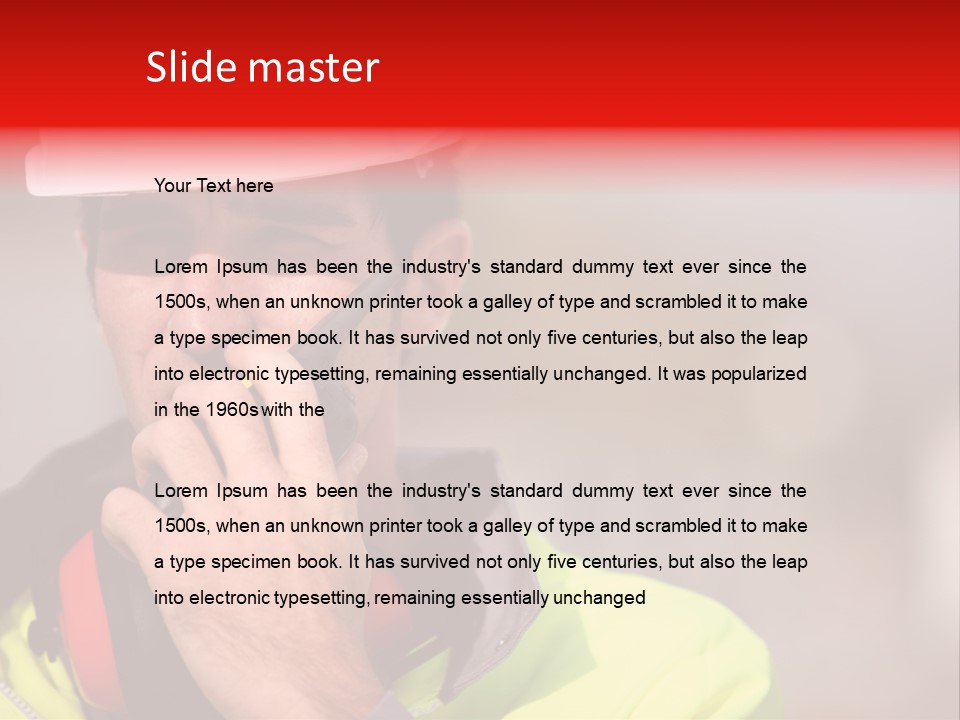 Foreman Craftsman Employee PowerPoint Template