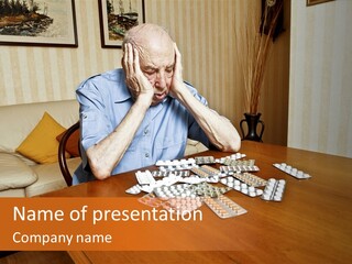 Alone Pain Medicinal PowerPoint Template