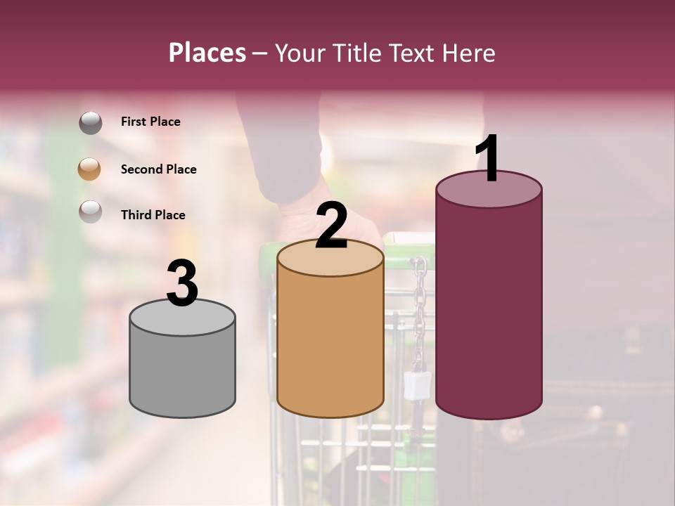 Shelf Caucasian Shopping PowerPoint Template