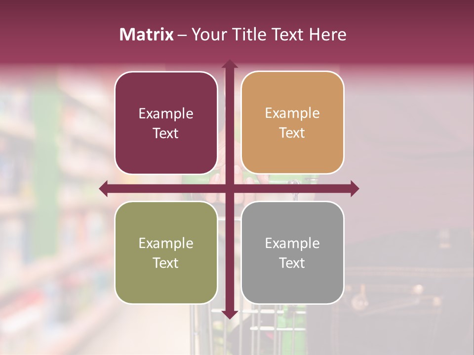 Shelf Caucasian Shopping PowerPoint Template