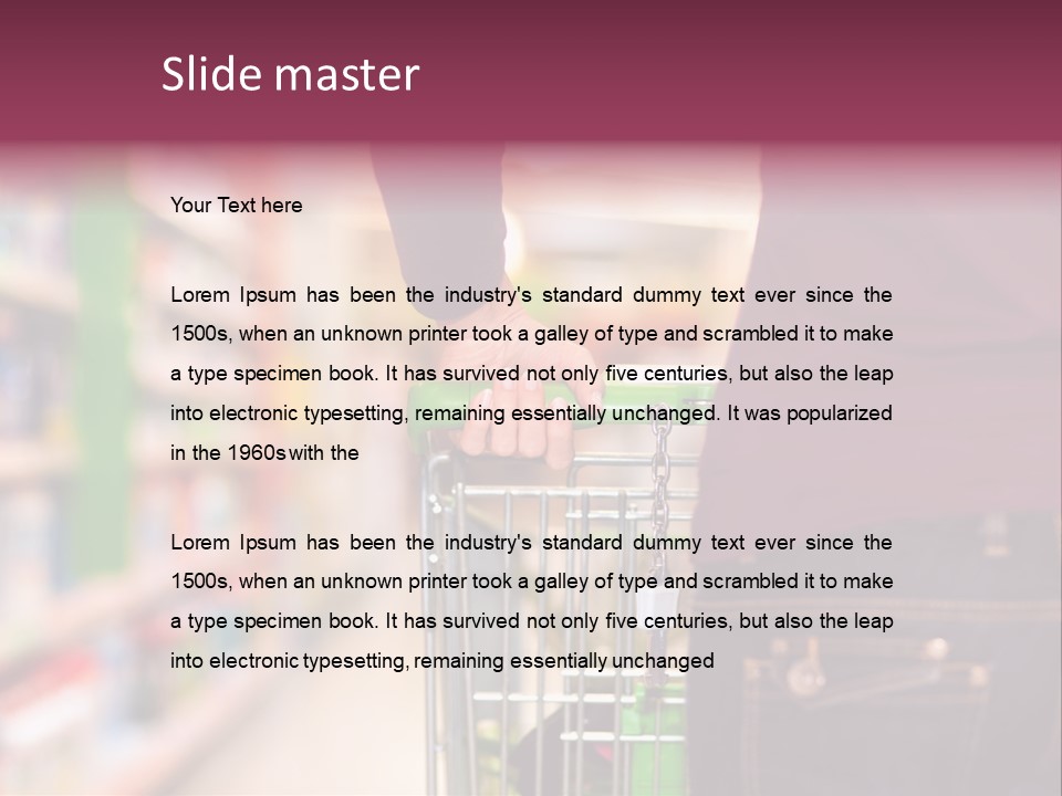 Shelf Caucasian Shopping PowerPoint Template