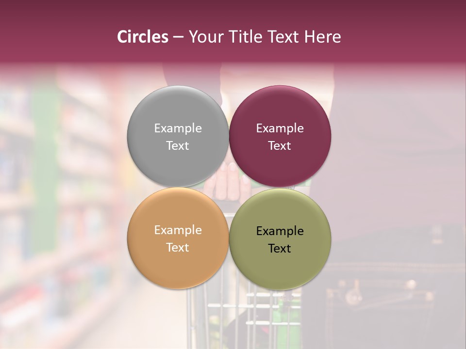 Shelf Caucasian Shopping PowerPoint Template