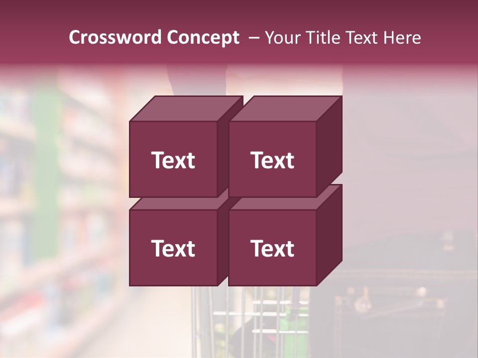 Shelf Caucasian Shopping PowerPoint Template