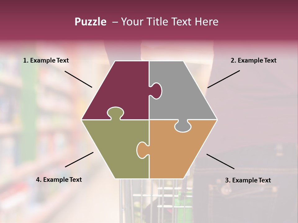 Shelf Caucasian Shopping PowerPoint Template