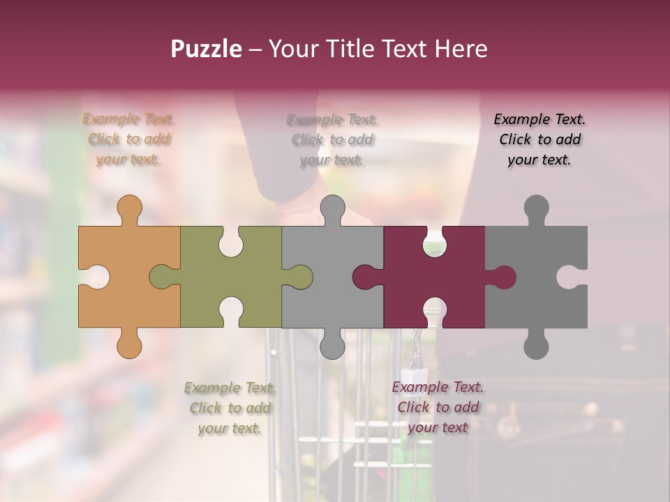 Shelf Caucasian Shopping PowerPoint Template