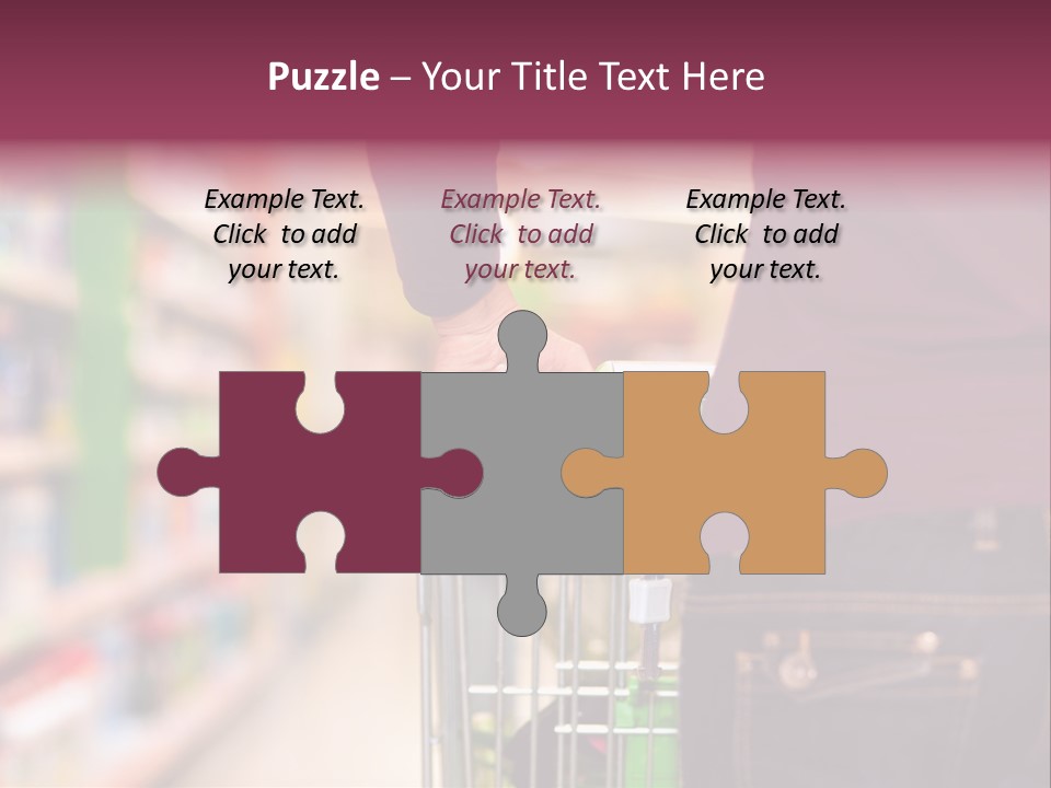 Shelf Caucasian Shopping PowerPoint Template