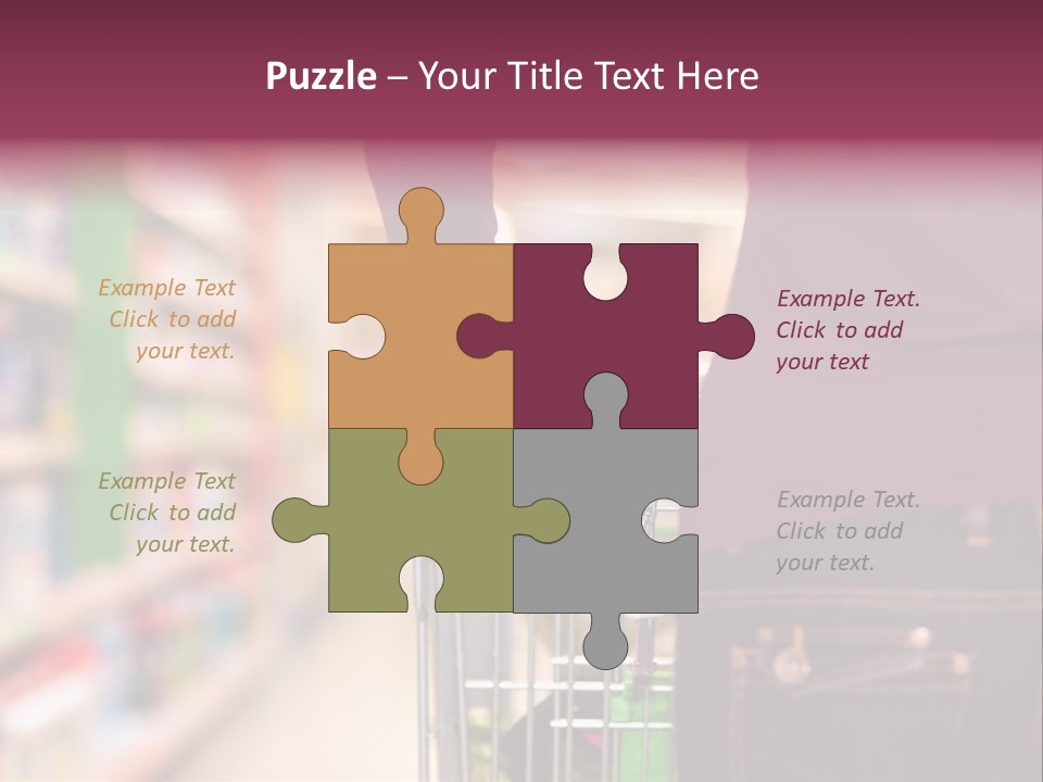 Shelf Caucasian Shopping PowerPoint Template
