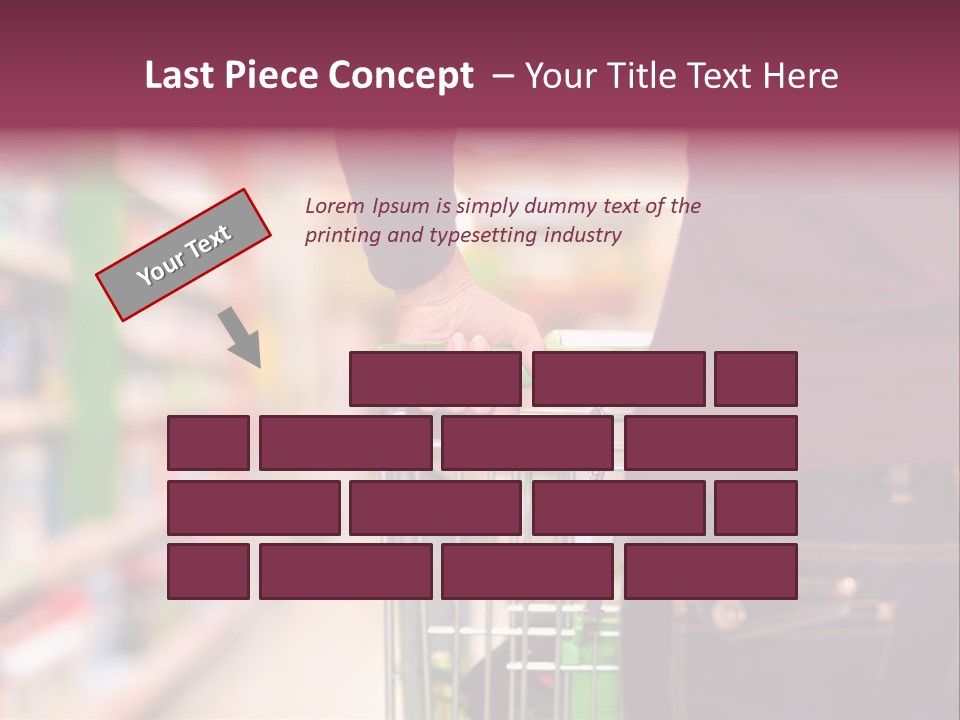 Shelf Caucasian Shopping PowerPoint Template