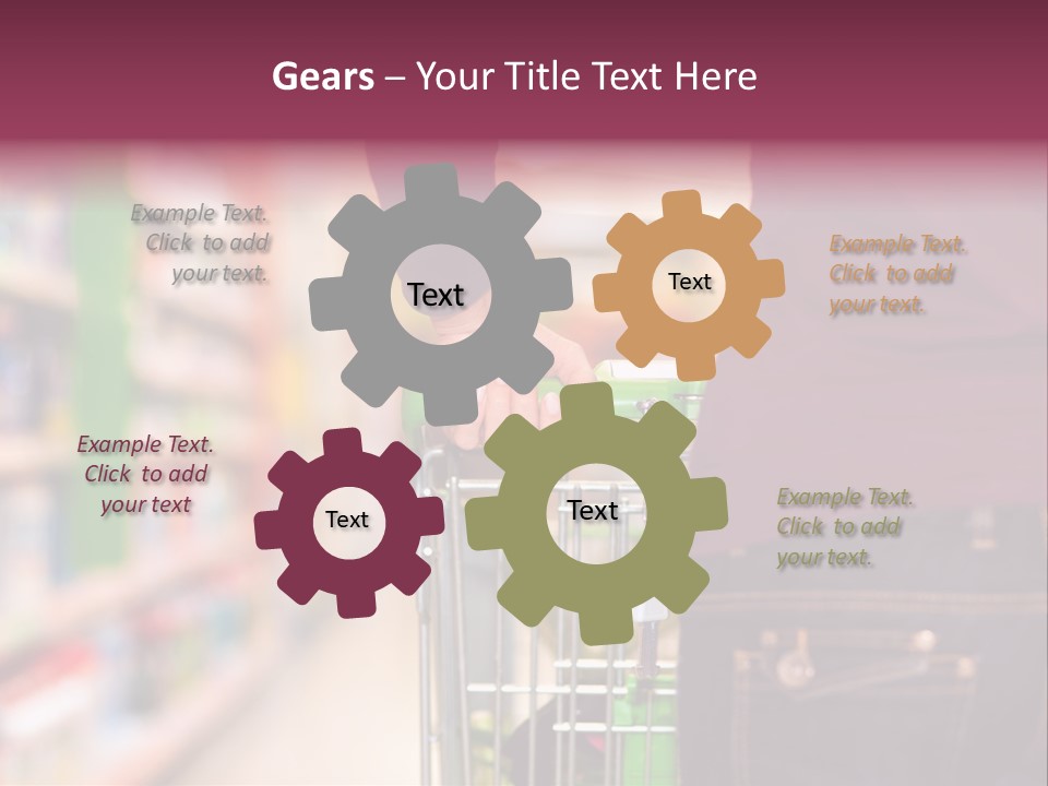 Shelf Caucasian Shopping PowerPoint Template