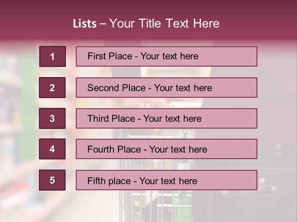 Shelf Caucasian Shopping PowerPoint Template
