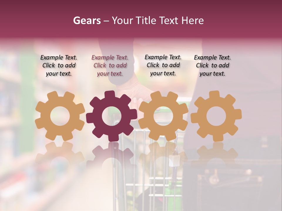 Shelf Caucasian Shopping PowerPoint Template