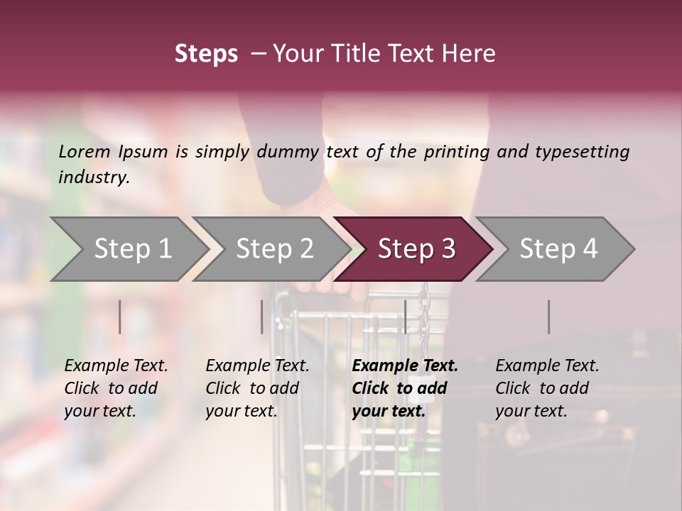 Shelf Caucasian Shopping PowerPoint Template