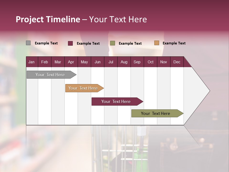 Shelf Caucasian Shopping PowerPoint Template