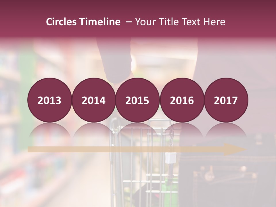 Shelf Caucasian Shopping PowerPoint Template