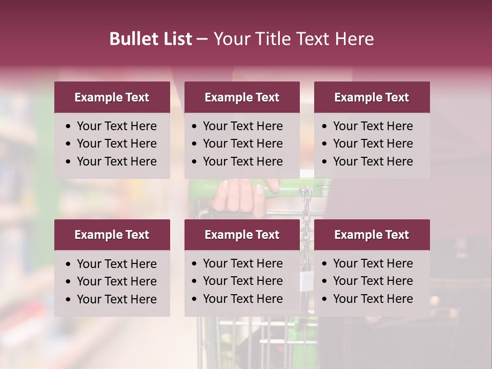 Shelf Caucasian Shopping PowerPoint Template
