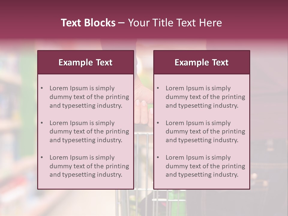 Shelf Caucasian Shopping PowerPoint Template