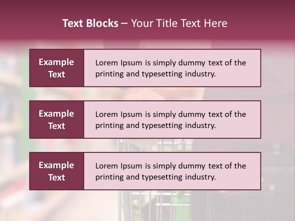 Shelf Caucasian Shopping PowerPoint Template