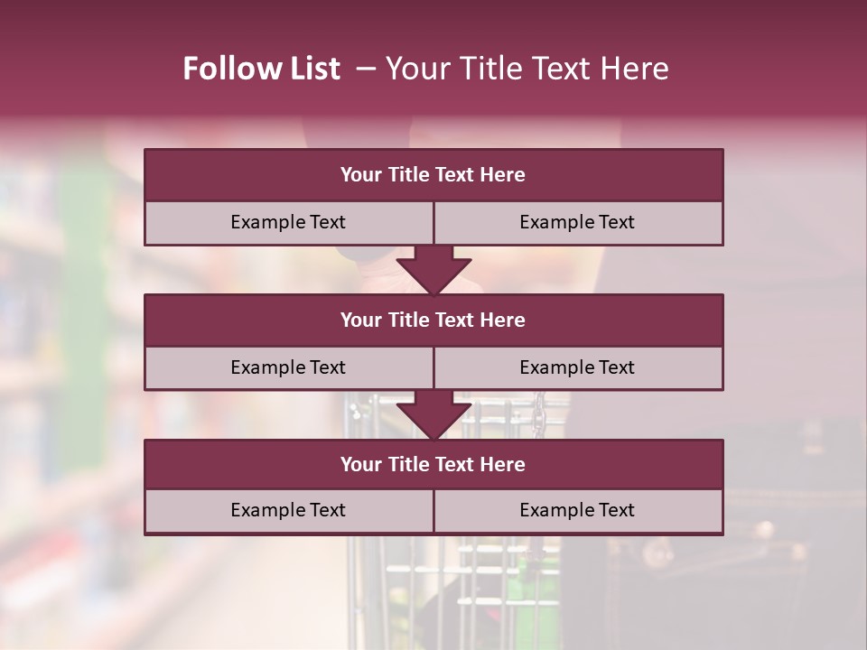 Shelf Caucasian Shopping PowerPoint Template