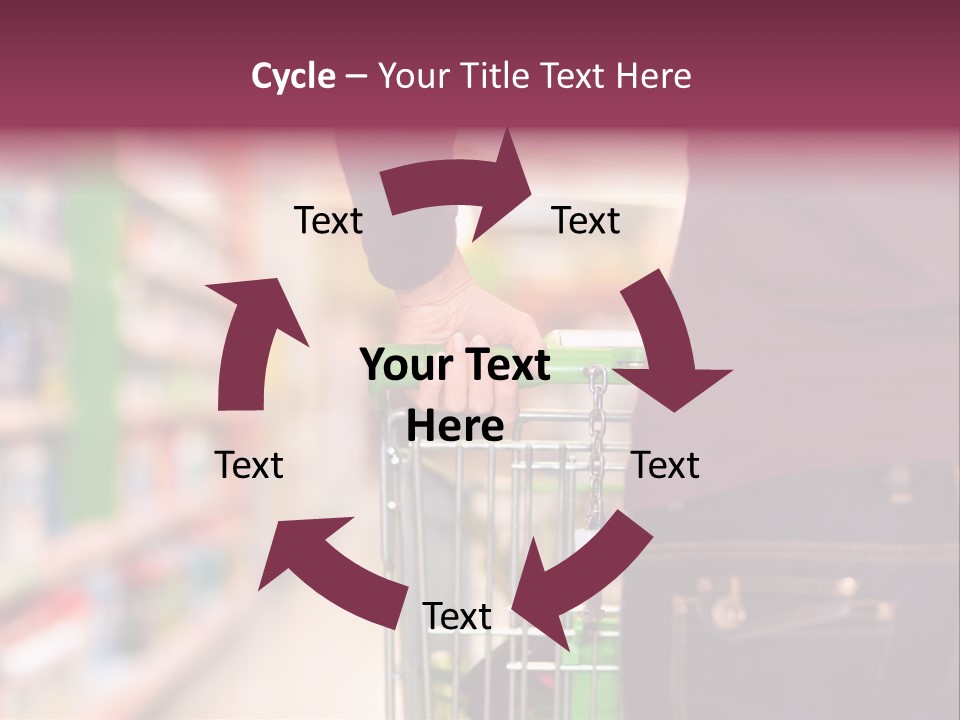 Shelf Caucasian Shopping PowerPoint Template