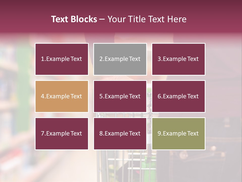 Shelf Caucasian Shopping PowerPoint Template