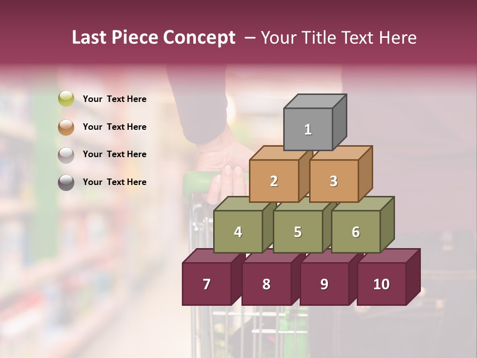 Shelf Caucasian Shopping PowerPoint Template
