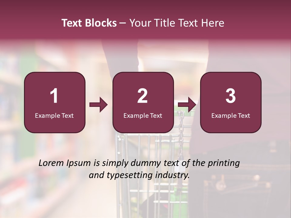 Shelf Caucasian Shopping PowerPoint Template