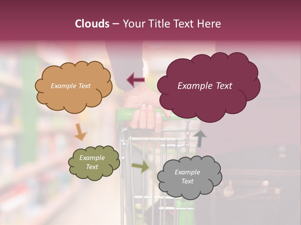 Shelf Caucasian Shopping PowerPoint Template