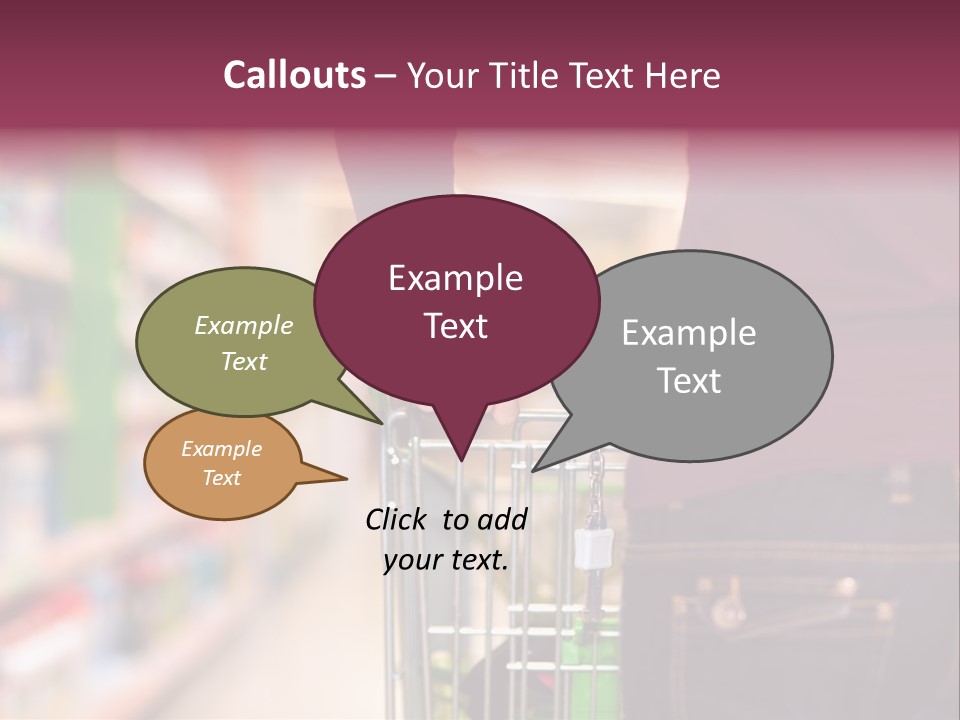 Shelf Caucasian Shopping PowerPoint Template