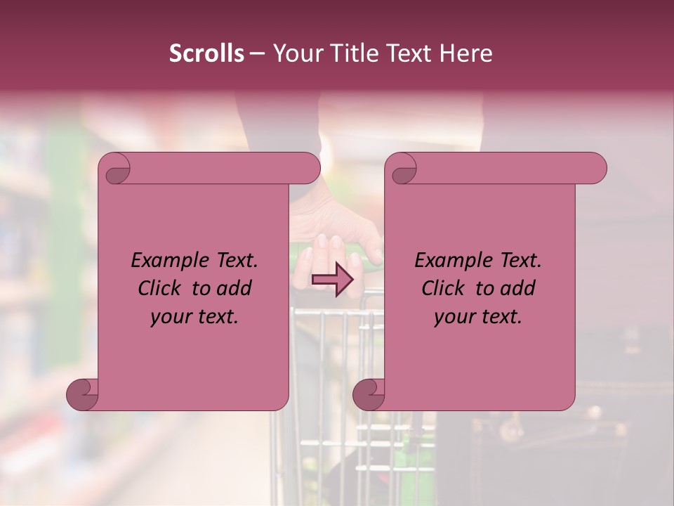 Shelf Caucasian Shopping PowerPoint Template