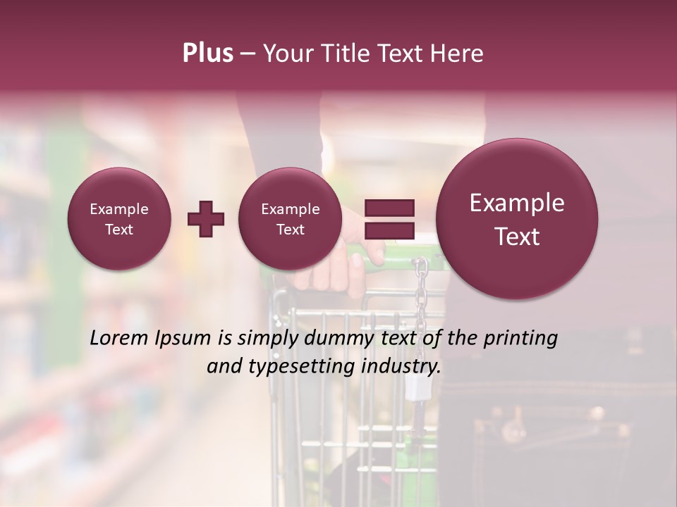 Shelf Caucasian Shopping PowerPoint Template