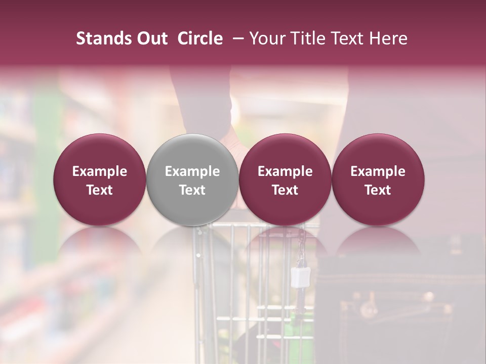 Shelf Caucasian Shopping PowerPoint Template