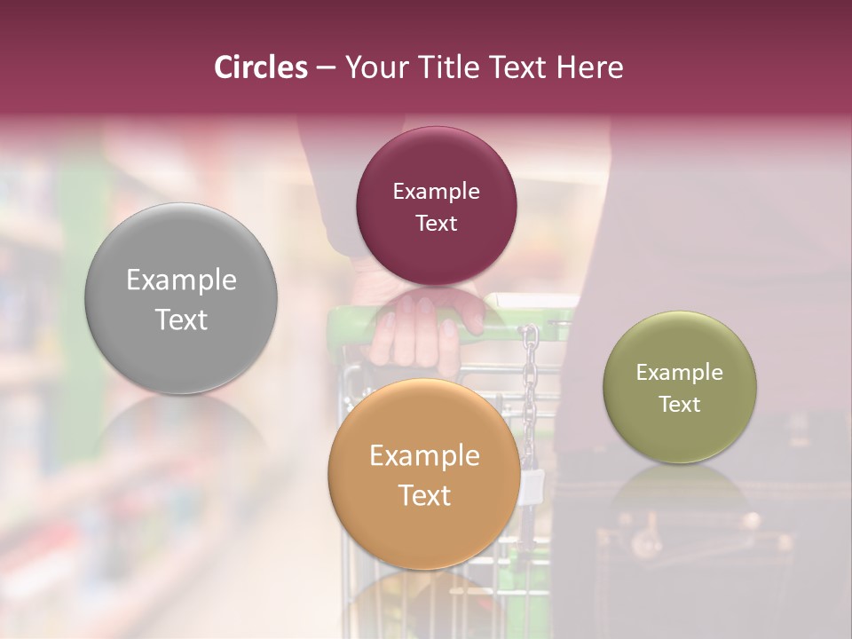 Shelf Caucasian Shopping PowerPoint Template
